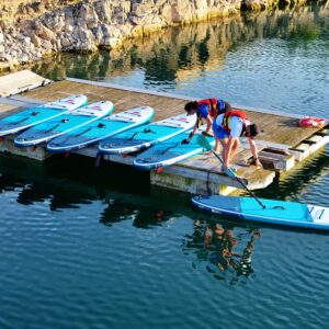 Paddleboard hire and water access at The Lake near Bristol.